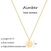 Aimber E Necklace,Initial Necklace for Women,Letter Necklace for Women(Gold,E)
