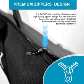 SAWHOX Carry Bag for Soccer Corner Flags, 66-Inch Soccer Training Equipment