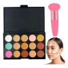 Paleta 15 Correctores Maquillaje Alta Cobertura Brocha F