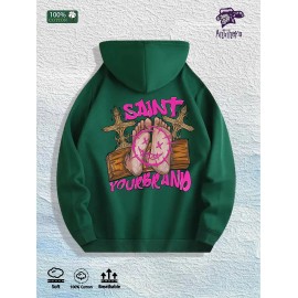 Antihero Saint Your Brand Graphic Hoodie 100% Cotton US Warehouse 7 ColorsColor: Army Green, Size: M