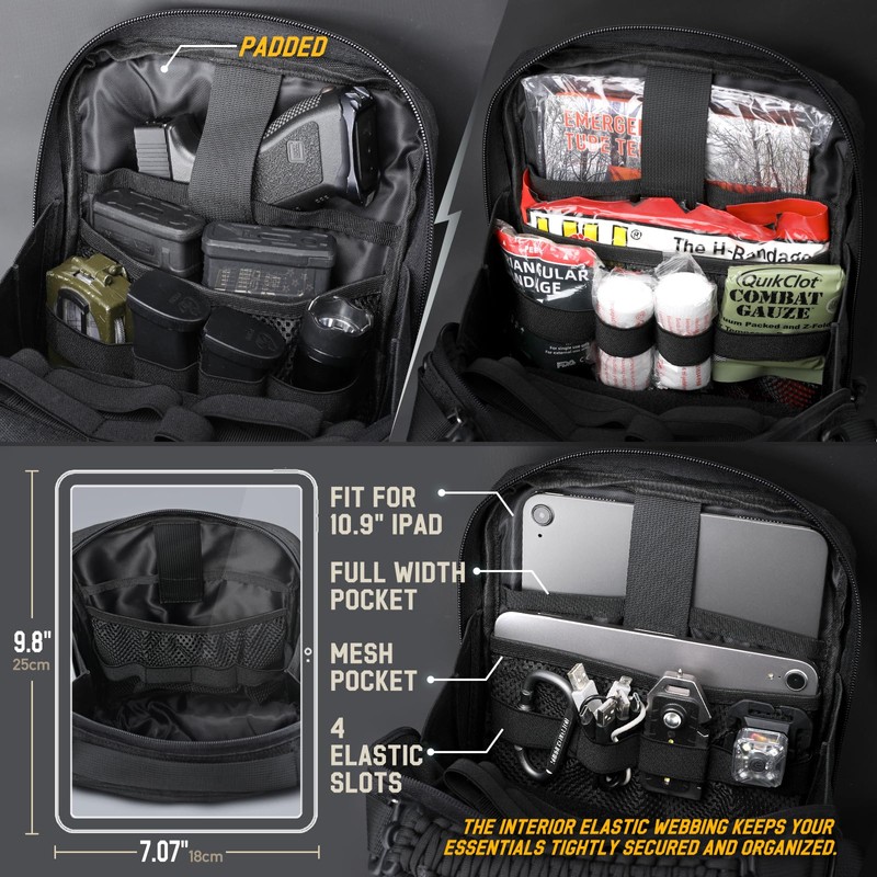 WYNEX Tactical Molle Admin Bag, Utility EDC Bag Organizer Modular