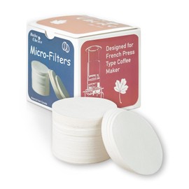 Bake Choice 500-Count Replacement Paper Filters - Round Disposable Coffee Filters Paper Compatible with Aeropress Coffee Makers for Brewing Tea and Coffee