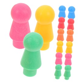 Hohopeti Board Game Chess Pieces 60pcs Plastic Pawn Chess Set for Entertainment