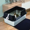 Vealind Stainless Steel Cat Litter Box High Sided Metal Cats