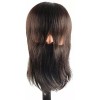 QNI-LMB Cabeza De Maniquí Cabello 100% Human Hair Barberia Cabezote