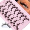Focipeysa Cat Eye Lash Clusters Fox Eye Eyelashes Clusters Natural