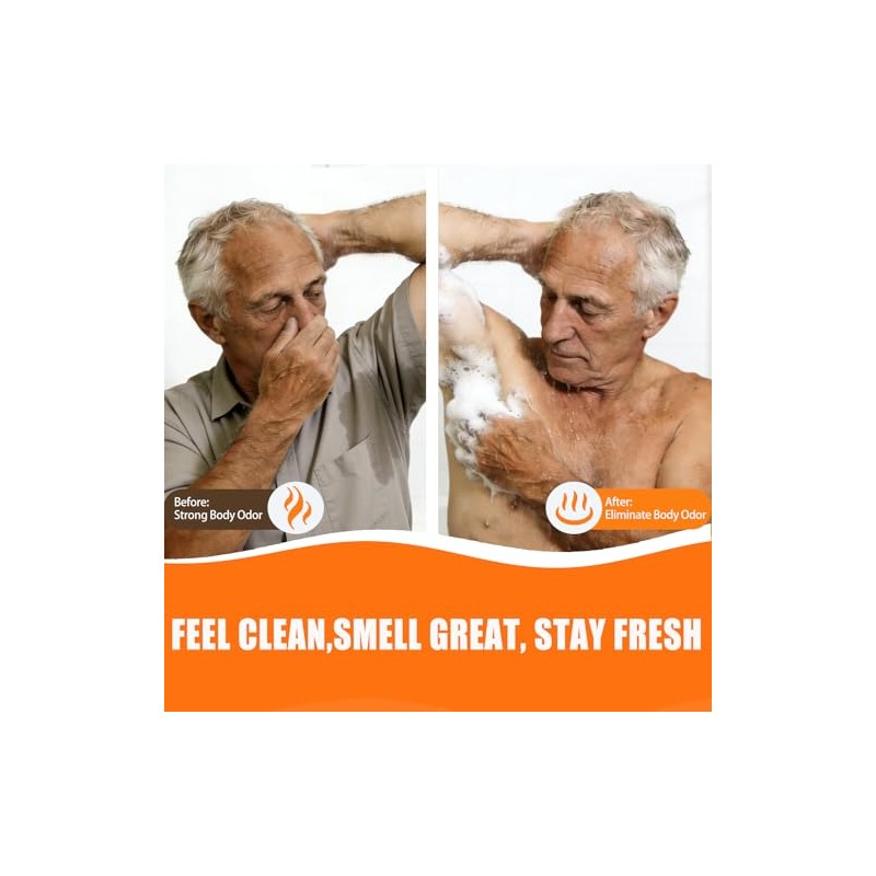 Persimmon Body Wash for Old People Smell, Natural Deodorant Bar