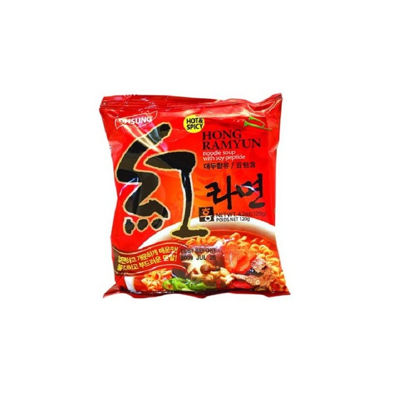 Ohsung Hong Ramyun/ramen Hot & Spicy Noodle Soup with Soy