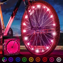 Bike Lights (1 Tire) Best Christmas Stocking Stuffers for Girls Age 5 6 7 8 Year Old Gifts Teen Women Pink Top Unique Xmas 2024 Ideas Her Wife Mom Friend Sister Girlfriend 13th 16th Birthday Presents