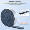 Saillong Pipe Wrap Insulation, 15 Ft Foil Backed & Natural