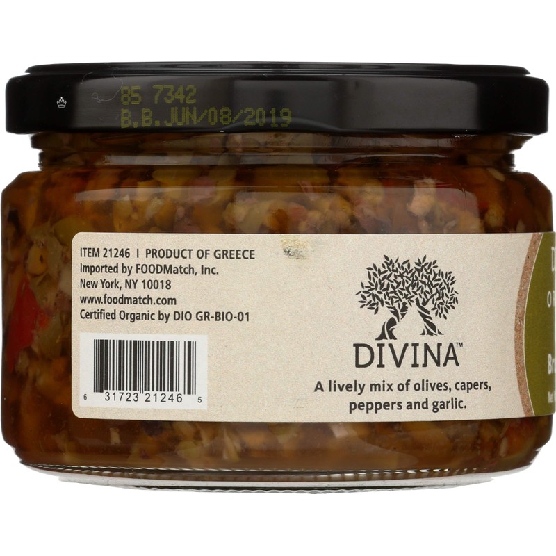 Divina Organic Olive Bruschetta Spread, 8.1 Ounce