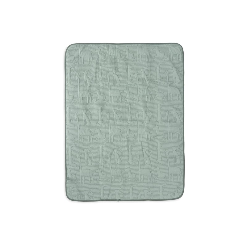 Jollein Babydecke Jungle Jambo, Ash Green/Laurel - 75x100cm - 100%
