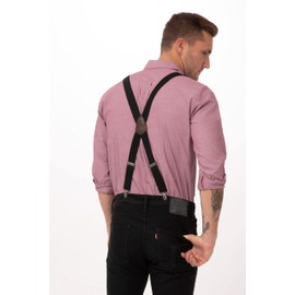 Chef Works Unisex Pant Suspenders, Black, One Size
