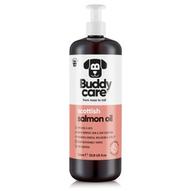 Buddycare Buddycare Scottish Salmon Oil for Dogs and Cats (1L) 100% Natural & Sustainable Supplement | Rich in Omega 3, 6 & 9 for Boosting the Health & Vitality of your Pet's Skin, Coat & Immune System