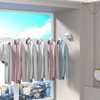 Retractable Clothesline Stainless Steel 4.2m Punch Free Good Load Bearing