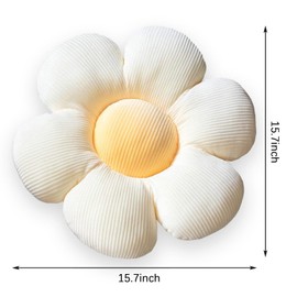 2Pcs Flower Floor Pillow Flower Plush Seating Chair Cushion Shaped Oversized Stress Resistant Plush Comfortable Sofa Chair Cushion Cute Tie Dye Seating Oversized Throw Pillow Pad 15.75 inch