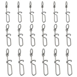 OTOTEC 45pcs Twist Lock Quick Change Lure Clips 18.5mm 19.5mm 23mm Fishing Snap 10kg 15kg 20kg Stainless Steel Lure Fishing Links