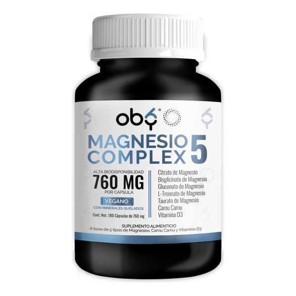 5 Magnesios: Citrato Magnesio Polvo, Glicinato Magnesio, Treonato, Taurato, Gluconato