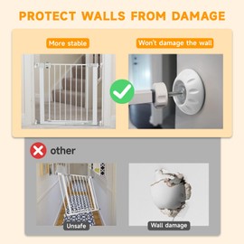 4 Pack Baby Gate Wall Protector, Safety Child Gate Extender Wall Cups, Baby Gate Wall Guard for Protect Walls & Doorways from Pet & Dog Gates, Pressure Mounted Gates Extension Kit