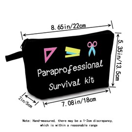 MoCaliduccious Paraprofessional survival kit Makeup Bag for Women Travel Cosmetic Organizer Bag Teacher Appreciation Gifts Small Zipper Toiletry Bag