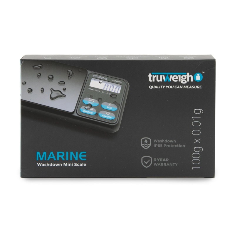 Truweigh Digital Waterproof Kitchen Food Scale for Cooking - 100g