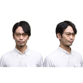 [FaceTrick az Label] カッコいい老眼鏡メタルナイロール UV/近赤外線/ブルーライトカット鯖江メーカー高性能レンズ老眼鏡 ガンメタリック/ライトブラウンレンズ RG0022-1LB +2.50