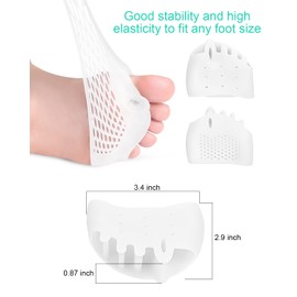 PGRODE 3 Pairs Metatarsal Pads Toe Spacers Separators for Bunion Correction, Soft and Breathable Foot Cushion Hammertoe Corrector for Women Men Feet Relief