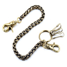 Double K Basic & Simple Strong Key Jean Wallet Chain (13") Bronze CS13613