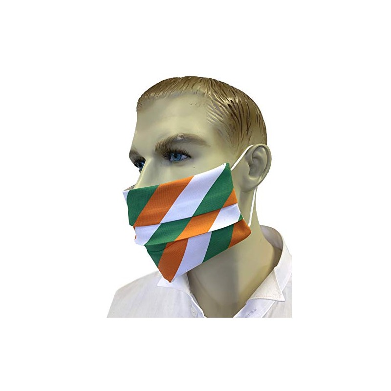 Adult Irish Flag Striped Face Mask