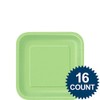Lime Green Square Paper Dessert Plates (17cm) 16 Count -