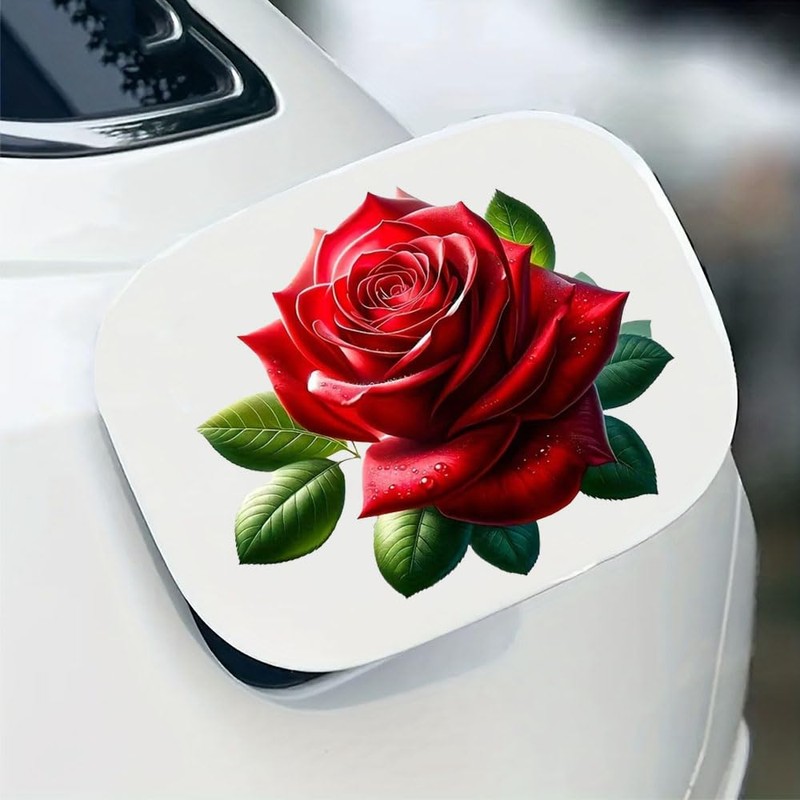 Rose 2-Pack Car Stickers – Waterproof Self-Adhesive Stickers for Cars,