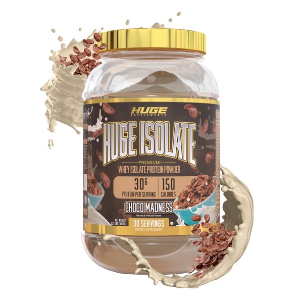 Huge Supplements Isolate Protein Powder - 30g Protein Per Serving,
