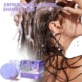 Shefave Lavender Shampoo Bar, Pack of 3 Shampoo Solid Shampoo Women Soap, Refreshing Lavender Hair Soap Anti Hair Loss, Anti-Itching Hair Soap, Relax and Help Fall Asleep, Vegan