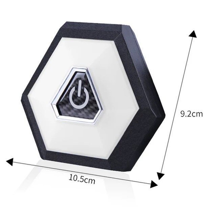 Auto Ceiling Lamp LED Rechargeable Interior Press Light 10.5x9.2x1.2cm Car