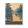 Stupell Industries Paddle Your Own Canoe Phrase Mountain Lake Adventure,