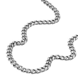 Fossil Men's Stainless Steel Silver-Tone Bold Chain Necklace, Color: Silver (Model: JF04614040)