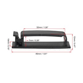 uxcell Nylon Adhesive Cable Clip Wire Clamp Organizer Holder Inner Size 32mm x 7mm Black 20pcs