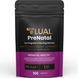 LUAL Prenatal Multivitamin | Prenatal Vitamins for Women | Pregnancy Must Haves Folate Supplement Prenatal Multivitamin 100 Tablets
