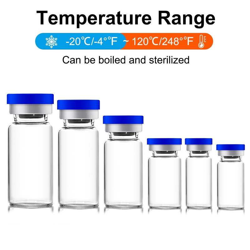 Ehoycq 3ml Sealed Vials with Self Healing Injection Port and