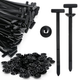 100 Pcs Nylon Universal Cable Tie Buckle, 2025 New Heavy Duty Self-Locking Nylon Zip Ties Holder, Multipurpose Plastic Cable Ties Tool Black Zip Ties for Quick Fastening, Car, Home Daily Repair