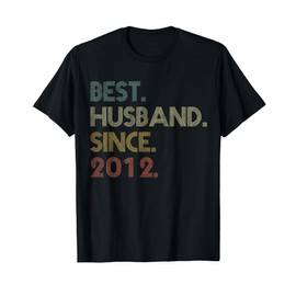 Best Husband Since 2012 Epic Couple 13th Wedding Anniversary T-Shirt