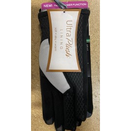 Isotoner Womens Smart Touch Gloves (multi)  with Ultra Plush Liner Platinum M/L