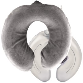 Kufl Neck Hot Water Bottle with Fleece Cover Grey - Large Heat Cushion for Neck, Shoulder & Back I Hot Water Bottle with Fluffy Fleece Cover 1.5 L