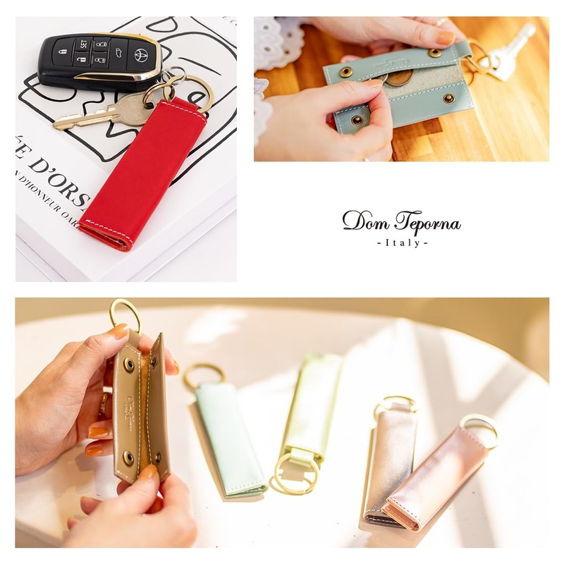 Dom Teporna Key Holder, Leather, Coin Purse, Key Ring, Italian