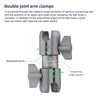 FANAUE Composite Double Socket Swivel Arm,DA-100PRO 3.7" Length, Aluminum Construction,