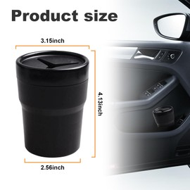 KANDUJIMU Car Trash Can with Lid, Mini Portable Leakproof Auto Garbage Can, Must Haves Car Trash Bin and Interior Organizer, Vehicle Interior Accessories for Car, Home, Office