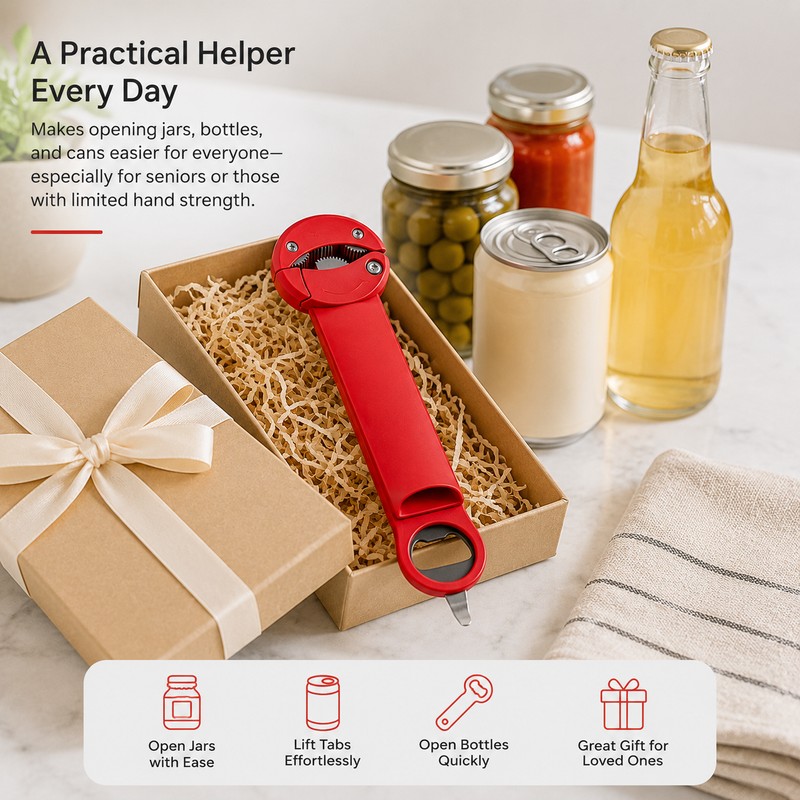 Adjustable Magnetic Lid Opener for Kitchen Use – Stainless Steel