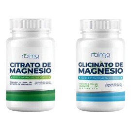 Glicinato Citrato Magnesio Naima Kit Frascos 100 Caps