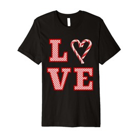 Love Peppermint Candy Cane Christmas Xmas Premium T-Shirt