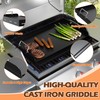 MOASKER Universal Nonstick Cast Iron Griddle for Gas & Charcoal